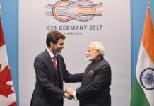 Modi congratulates Canadian PM on election win PM Modi with Trudeau