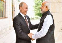 Modi wishes Putin on his 68th birthday