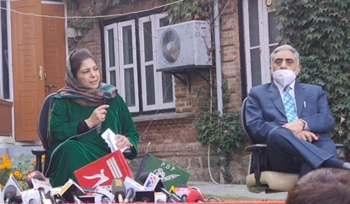 ‘Total lawlessness in J&K’: Mehbooba after 2 PDP leaders held day before DDC poll results