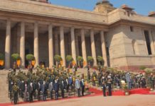 Prez attends changing guard ceremony President attends changing guard ceremony