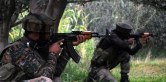 Encounter breaks out between security forces and terrorists in Budgam in Kashmir Shopian