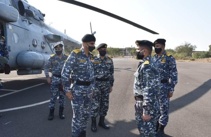 Indian Navy chief visits INS Dwarka, reviews security situation at Okha in Guj