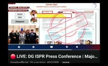 Pakistani military spreading lies about BNM leadership: spokesperson