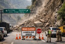 Traffic Halted on Jammu–Srinagar Highway After Landslide, Shooting Stones in Ramban Sector