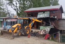 Drug Crackdown in Anantnag: Illegal Properties of Peddlers Worth Crores Demolished
