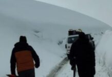 30 Vehicles Rescued at Razdhan Pass After Snowfall Disrupts Traffic in J&K’s Bandipora