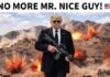 ‘No More Mr Nice Guy’, posts Trump along with his image holding a gun