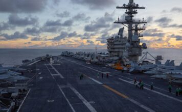 US military says it hit and ‘disabled’ Iranian-flagged Vessel in Gulf of Oman American aircraft carrier USS George Bush deployed near the Strait of Hormuz