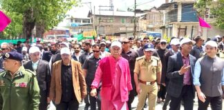 Manoj Sinha Leads Mega Padyatra in Budgam; Announces ‘Parents Brigade’, Vows Ruthless Crackdown on Drug Smugglers