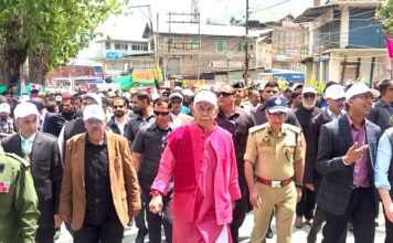 Manoj Sinha Leads Mega Padyatra in Budgam; Announces ‘Parents Brigade’, Vows Ruthless Crackdown on Drug Smugglers