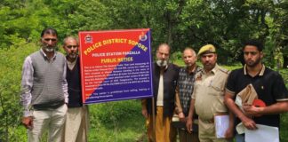 Sopore Police attach property of proclaimed offender linked to Hizbul Mujahideen