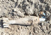 Old Rusted Mortar Shell Found in Samba