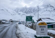 Fresh Snowfall Blankets Tulail Valley, Drass; Temperatures Dip Sharply in Higher Reaches