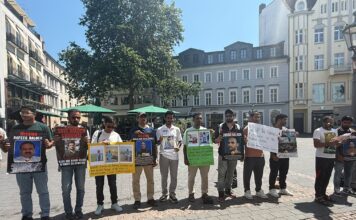 BNM holds demonstration in Germany to highlight Pakistan’s atrocities in Balochistan