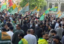 Kashmiris from POJK hold huge protest in London amid atrocities by Pakistani forces