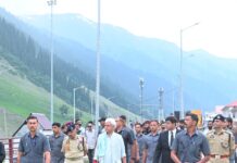 LG Reviews Amarnath Yatra Preparations at Baltal, Stresses Safety and Pilgrim Convenience