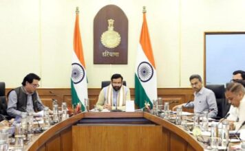Haryana to create 20 Lakh Metric Tonnes of New Grain Storage Capacity Haryana CM Nayab Singh Saini chairing review meeting on five-year roadmap and action plan under 'Haryana Vision-2047'.