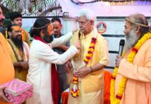 LG Offers Prayers at Jammu’s Shri Ram Mandir, Extends Greetings to Amarnath Pilgrims