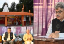 J&K Chief Secretary attends Murti Pratishthan celebrations at Uma Bhagwati Shrine in Anantnag