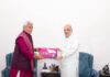 J&K LG Sinha meets Amit Shah in New Delhi