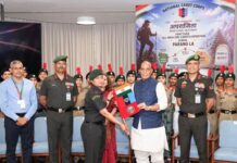 Rajnath Singh flags off NCC girls’ high-altitude trek to Parang La