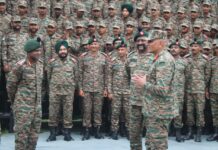 Northern Army Commander visits Madras Regiment units in Jammu, lauds troops