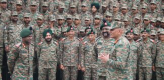 Northern Army Commander visits Madras Regiment units in Jammu, lauds troops
