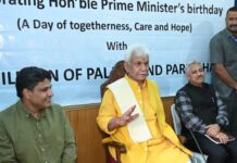 J&K LG Sinha celebrates PM Modi’s birthday with children at Srinagar homes