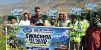 WMDA conducts awareness drive around Manasbal Lake on World Tourism Day