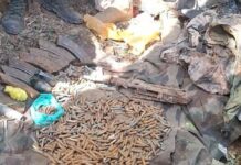 Arms, ammunition recovered from old hideout in North Kashmir