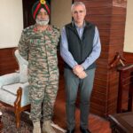 J&K CM meets outgoing NCC ADG Maj Gen Anupinder Bevli