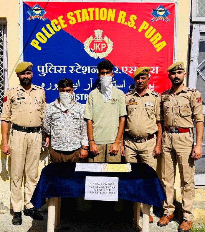 2 held in Jammu for allegedly sharing security data with foreign handlers