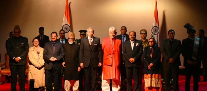 New Council of Ministers with Lt Governor Manoj Sinha in Srinagar
